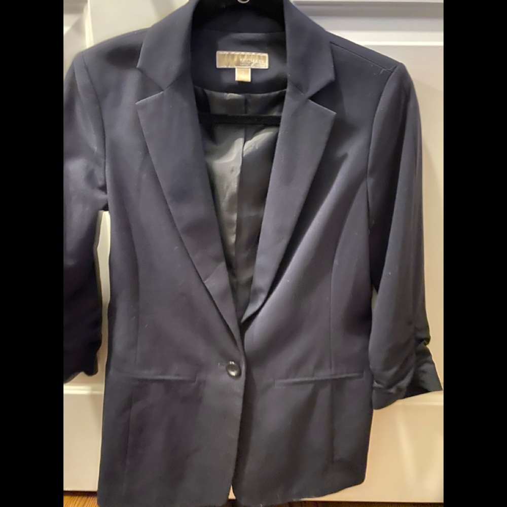 Michael Kors Navy Blue one button Blazer